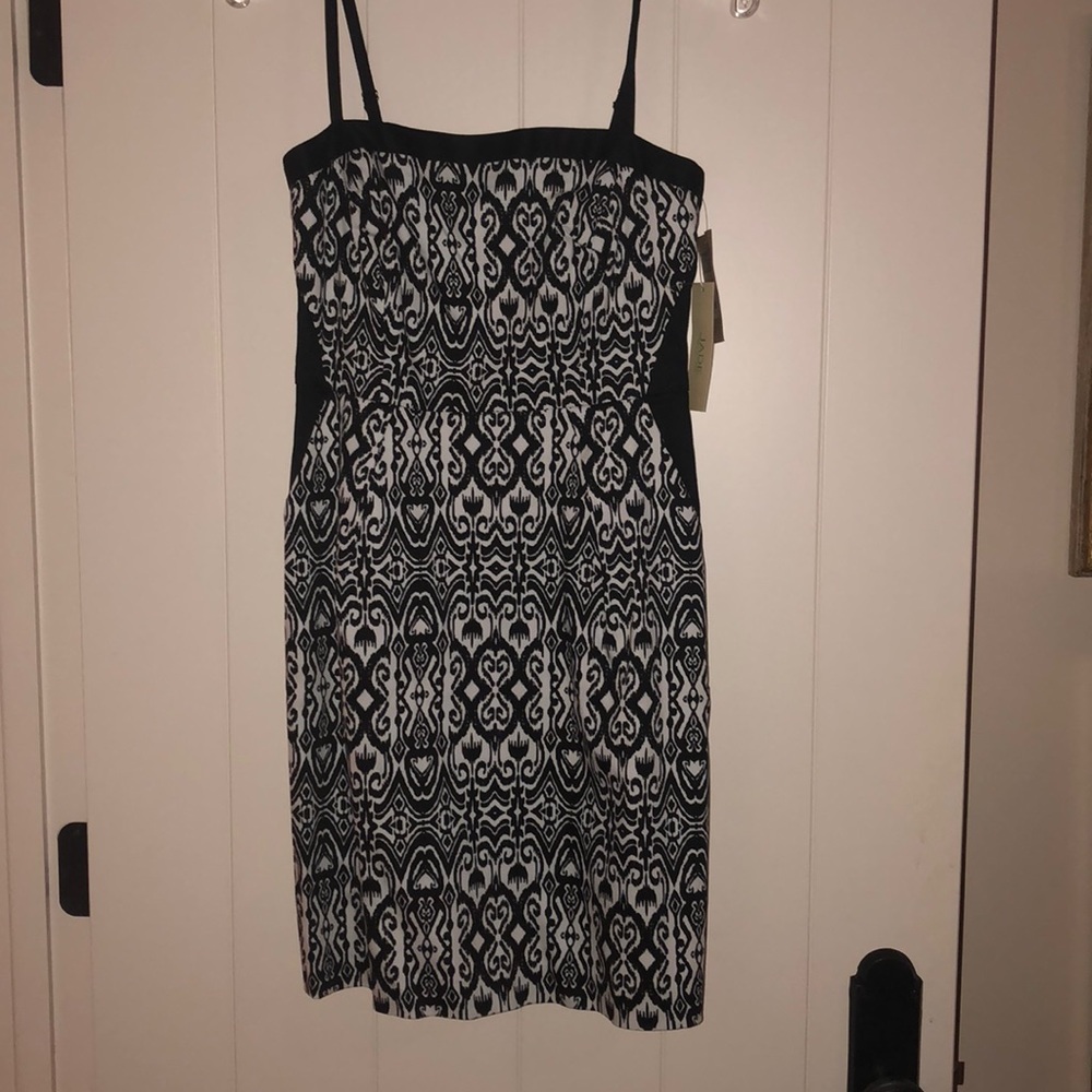 Black and white print dress